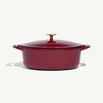 Oval Enameled Cast Iron Dutch Oven
